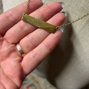 “Petty” Bar Necklace for the women or men who are unashamedly “petty” and proud!
